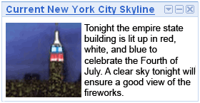 Current New York City Skyline gadget