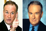 Bill O'Reilly with and without makeup